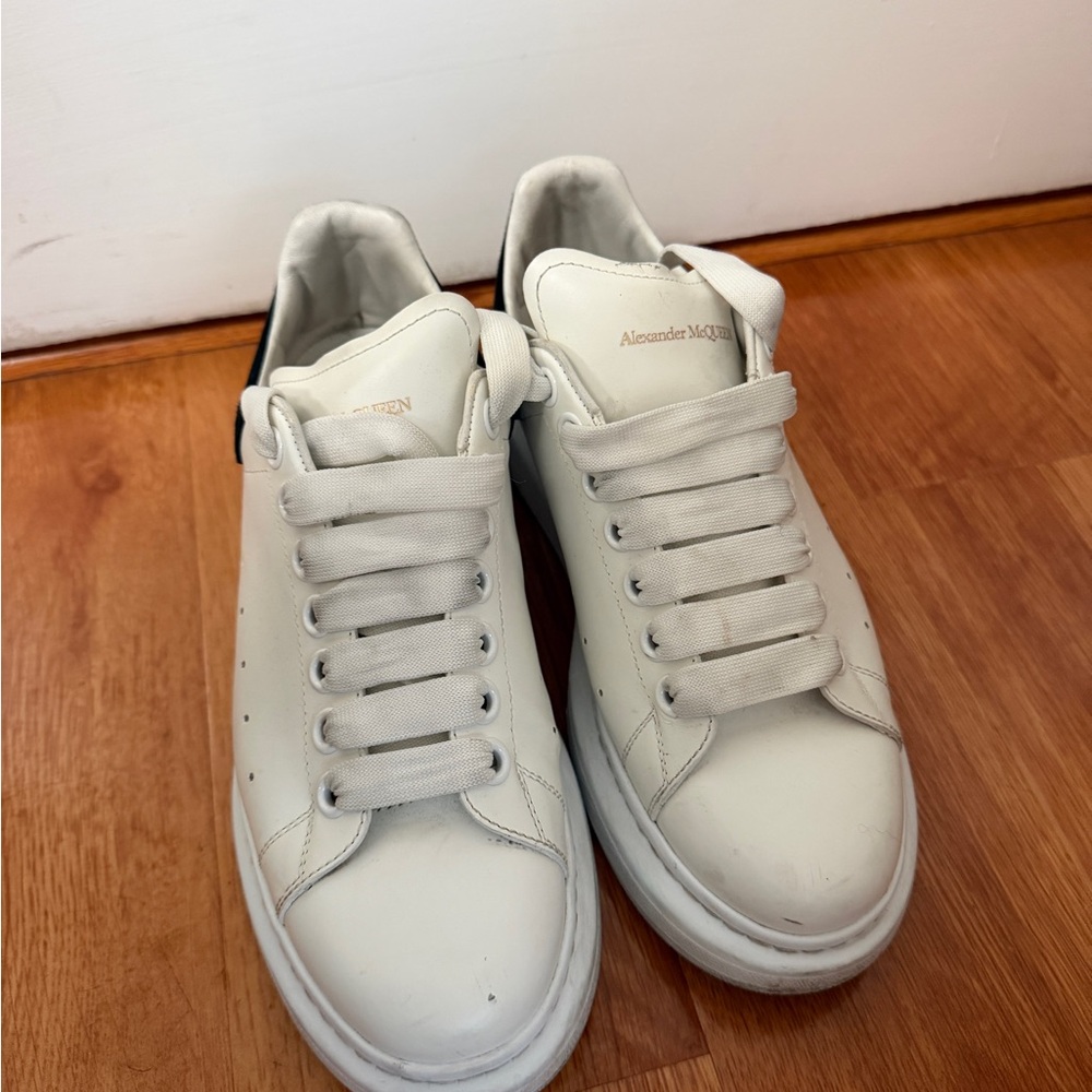 Alexander McQueen women’s White Leather Low-Top Sneakers